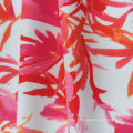 Best quality red flower print 93%polyester 7%spandex Boardshort fabric for making clothes